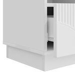 vidaXL Meuble TV Blanc brillant 102 x 34 5 x 47 cm Bois d'ingénierie