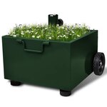 vidaXL Pot de plantes et support de parasol d'extérieur 2-en-1 Vert