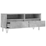 vidaXL Meuble TV gris béton 100x34 5x44 5 cm bois d'ingénierie