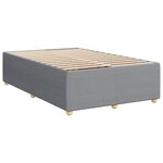 vidaXL Sommier à lattes de lit avec matelas Gris clair 120x200cm Tissu
