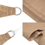 vidaXL Voile d'ombrage 160 g/m² Taupe 3 5x3 5x4 9 m PEHD