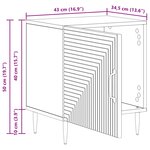 vidaXL Cabinet de chevet Sonoma gris 43 x 34 5 x 50 cm