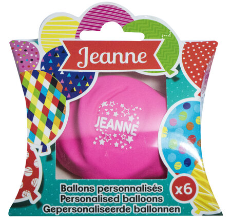 Ballons de baudruche prénom Jeanne