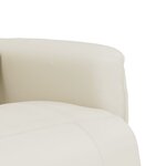 vidaXL Fauteuil inclinable de massage et repose-pieds crème similicuir
