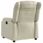 vidaXL Fauteuil inclinable électrique Crème Similicuir