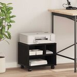 vidaXL Support d'imprimante avec stockage Chêne noir 41 x 32 x 33.5 cm