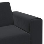 vidaXL Ensemble de Canapés Noir Velours