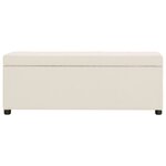 Banc banquette avec compartiment de rangement 116 cm crème polyester 02_0010803