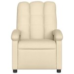 vidaXL Fauteuil inclinable de massage crème tissu