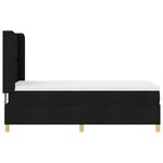 vidaXL Lit à ressorts avec bandes LED Noir 90 x 200 cm tissu