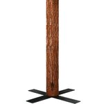 vidaXL Sapin de Noël mince avec bois véritable et cônes vert 150cm PVC