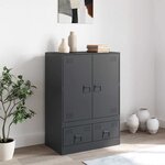 vidaXL Buffet haut anthracite 67x39x95 cm acier