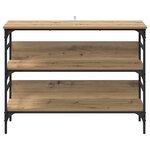 vidaXL Table console avec étagère chêne artisanal 100 x 32 x 75 cm