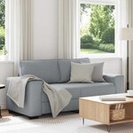 vidaXL Canapé à 2 places gris clair 180x77x82 cm tissu
