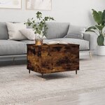 vidaXL Table basse Chêne fumé 60x44 5x45 cm Bois d'ingénierie