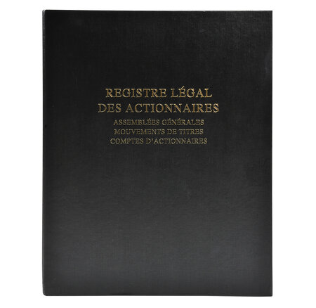 Registre Des Actionnaires 100 Feuillets - Noir - Le Dauphin