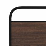 vidaXL Cadre de lit en métal sans matelas chêne marron 200x200 cm