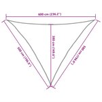 vidaXL Voile d'ombrage 160 g/m² triangulaire jaune 5x5x6 m PEHD