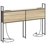 vidaXL Headboard de Rangement avec Station de Charge Chêne sonoma