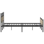 vidaXL Cadre de lit en métal sans matelas chêne sonoma 180x200 cm