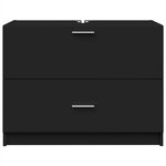 vidaXL Armoire d'évier noir 78x37x59 cm bois d'ingénierie