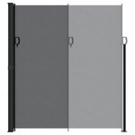 vidaXL Auvent latéral rétractable noir 220x500 cm
