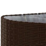 vidaXL Salon de jardin avec coussins 6 Pièces marron résine tressée