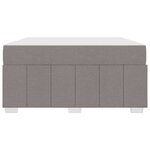 vidaXL Cadre de lit avec matelas Taupe 140 x 200 cm tissu