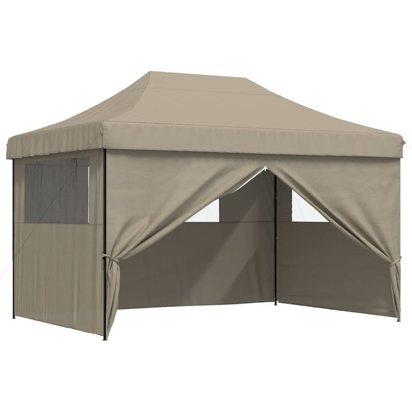 vidaXL Tente de fête Taupe 279 x 410 x 315 cm Tissu Oxford
