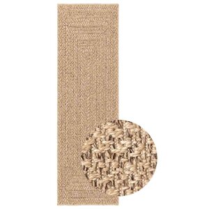 vidaXL Tapis ZIZUR beige 200x200 cm aspect de jute intérieur extérieur