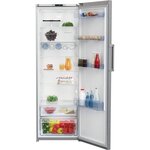 Réfrigérateur beko - pose libre - monoporte tout utile - no frost - 381 litres - métal brossé