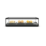 Vitrine chaude série logic - 840 à 1190 mm - sayl - sans éclairage led - acier inoxydable1190 mm 840x225x395mm