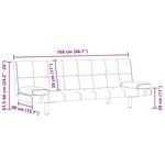 vidaXL Canapé-lit réglable avec deux oreillers Similicuir Blanc crème