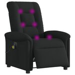 vidaXL Fauteuil de massage inclinable électrique Noir Tissu