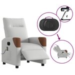 vidaXL Fauteuil de massage inclinable électrique gris nuage tissu