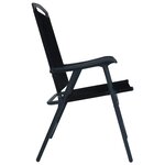 vidaXL Chaises de jardin pliables lot de 2 Textilène Noir