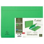 Paquet De 10 Chemises Poche Coloris Vifs Forever - 24x32cm - Vert Vif - X 10 - Exacompta