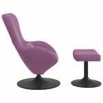 vidaXL Chaise Œuf avec Pouf Violet 63 x 73 x 90 cm Velours