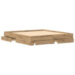 vidaXL Cadre de lit Chêne artisanal 180 x 200 cm Bois d'ingénierie