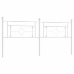vidaXL Tête de lit métal blanc 200 cm