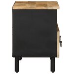 vidaXL Meuble TV noir 70x33 5x46 cm bois massif manguier brut