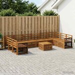 vidaXL Ensemble de canapés d'extérieur 8 Pièces Naturel