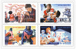 Carnet - La Croix-Rouge française en action - 8 timbres autocollants