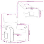 vidaXL Fauteuil inclinable de massage Crème Similicuir