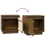 vidaXL Tables de chevet 2Pièces Marron miel 40x30x40cm Bois de pin solide
