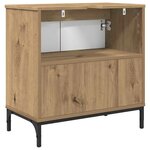 vidaXL Meuble de Lavabo de Salle de Bain avec stockage chêne artisanal