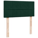 vidaXL Sommier à lattes de lit avec matelas Vert foncé 100x200 cm