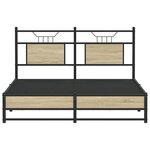 vidaXL Cadre de lit sans matelas chêne sonoma 137x190 cm