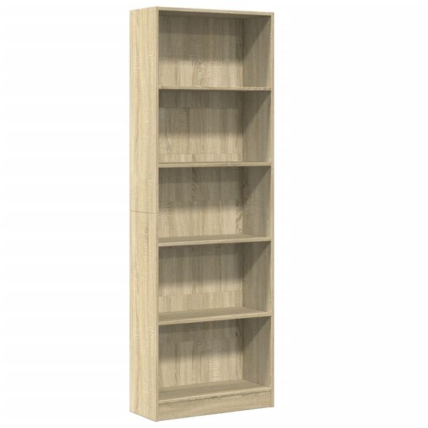 vidaXL Bibliothèque chêne sonoma 60x24x176 cm bois d'ingénierie