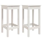 vidaXL Ensemble de bar 3 Pièces Blanc Bois de pin massif